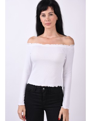 Bluza Dama Pieces Pcbell Short Bright White
